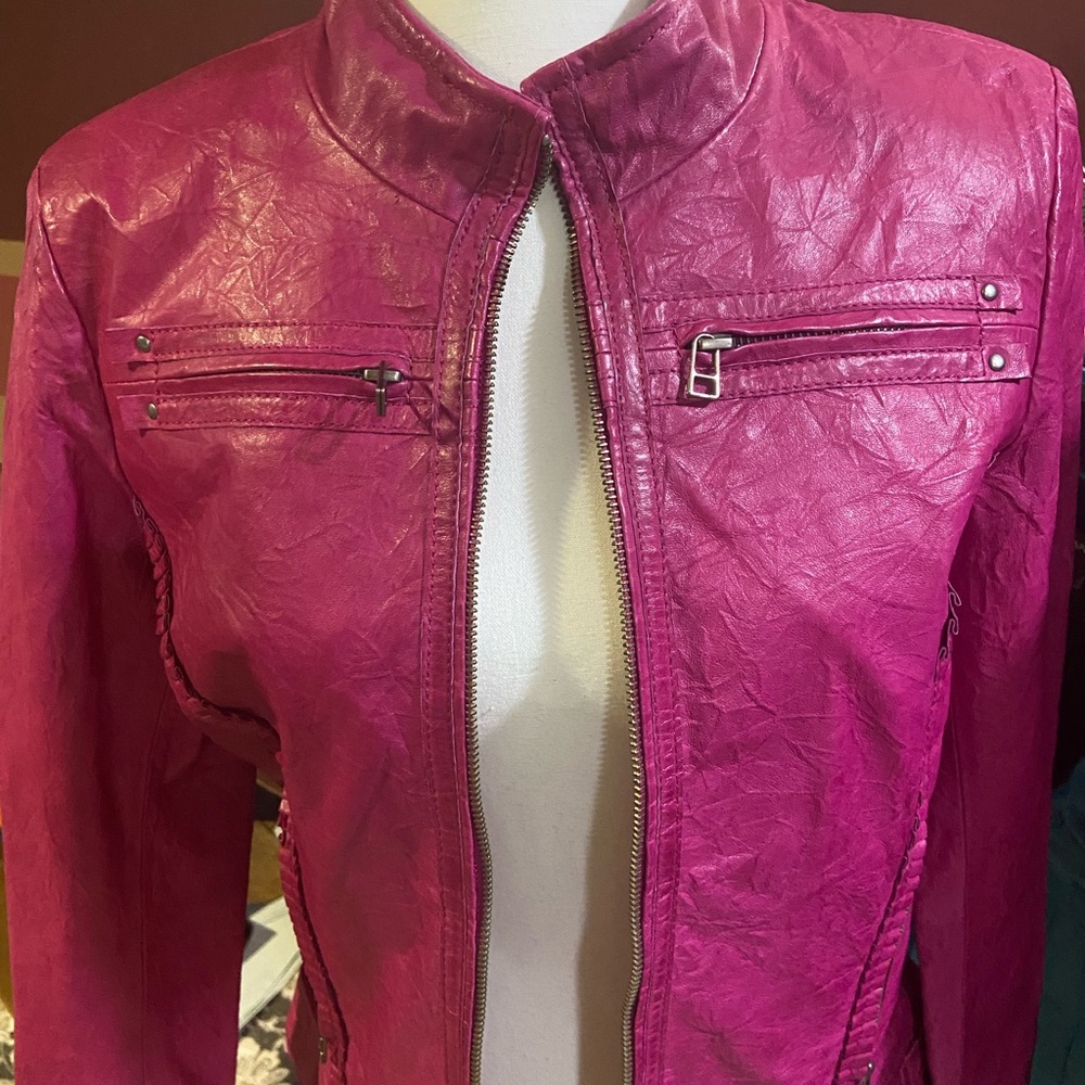 Danier Leather Jacket Pink